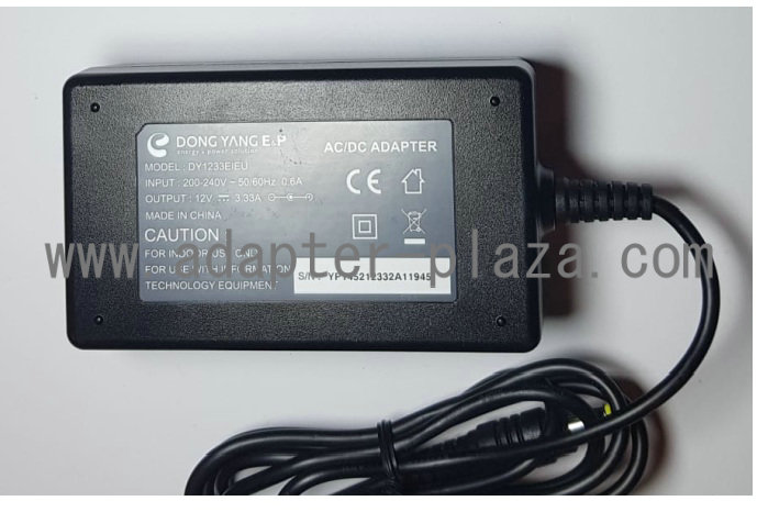 New Dong Yang DY1233EIEU AC-DC Adaptor 12V 3.33A Power Supply